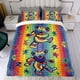 thumbnail image 4 of Osos Bailarines Conjunto de sábanas temático, trío de piezas, cómodo y amigable con la piel, diseño único, regalo de decoración para el hogar para familiares, amigos y fans,173cm *218cm, 4 of 6