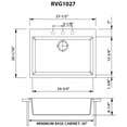 thumbnail image 2 of Ruvati USA RVG1027WH 27 x 20 in. Drop-in Topmount Granite Composite Single Bowl Kitchen Sink, Arctic White, 2 of 7