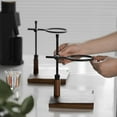 thumbnail image 2 of Adjustable Pour over Coffee Stand - Vintage Dripper Station with Wooden Base, Tools for Home & Cafe, 2 of 6