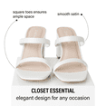 thumbnail image 4 of J. Adams Stormi Sandals Women Flat Mules, Square Toe Double Band Low Block Heel |Sandals for Women, 4 of 6
