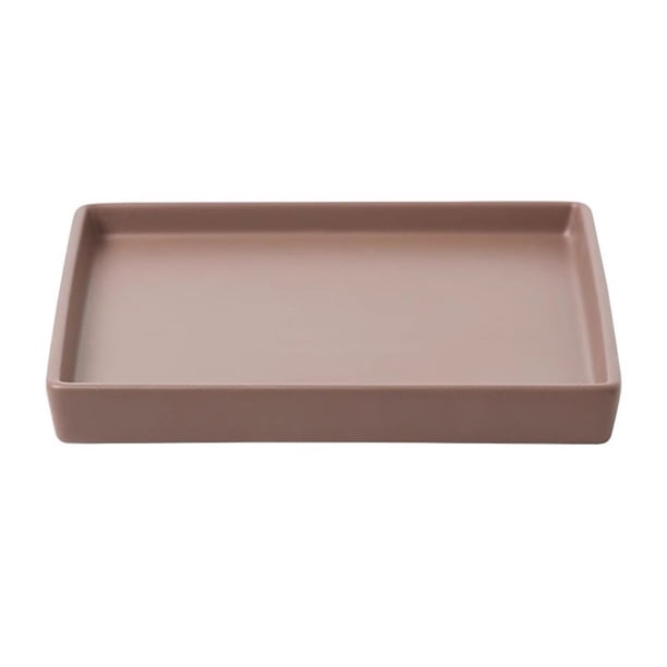 Macetero de cerámica con bandeja de goteo, platillo cuadrado for plantas, ideal for sala de estar, balcón y patio.