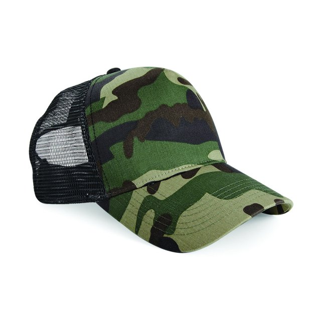 Beechfield Casquette Camouflage Rétro Snapback Trucker (Lot de 2)
