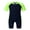 Navy Blue&Fluorescen, variant on renvena Kids Boys One Piece Rash Guard Swimsuit Short Sleeve Water Sports Swimwear 4-16 Watermelon Red&Black 6