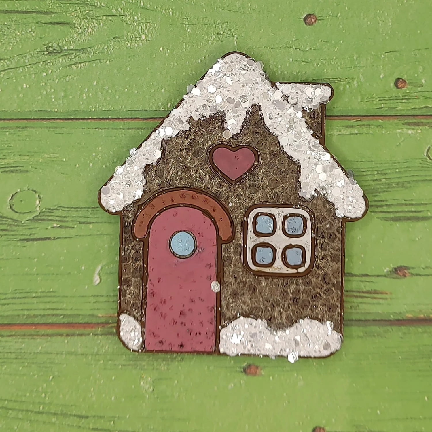 Valentine's Day Gingerbread House Silicone Freshie MOld
