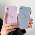 thumbnail image 2 of Compatible with iPhone XR Case for Women Girls,Cute Love Heart Pattern Glossy Soft Slim TPU Protective Bumper Shockproof Case for iPhone XR 6.1＂-Purple, 2 of 9