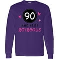 thumbnail image 3 of Inktastic 90th Birthday 90 and Still Gorgeous Long Sleeve T-Shirt, 3 of 5