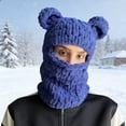 thumbnail image 3 of TIELUTT Bear Ski Machine Washable Knit Face with Ears & Face for Cold Weather Skiing Stationary Bike Stand for Indoor Riding Arm Trainer Reverse Hyper Table Happy Heat Hand Warmer Warm Hands Heat Pac, 3 of 3