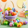 thumbnail image 5 of Joyfy 100 Pcs Plastic Printed Easter Eggs, 2.3" Fillable Empty Easter Eggs for Easter Hunt, Basket Stuffers Fillers, Classroom Prize Supplies, Filling Treats and Party Favor, 5 of 8