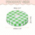 thumbnail image 2 of 12pcs Mason Jar Lids 2.76" Tinplate Canning Lids with Straw Hole, Green Gingham, 2 of 7