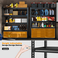 thumbnail image 4 of REIBII 2250LBS Garage Storage Shelves Heavy Duty Shelving Units 5-Tier Adjustable Metal Shelf, 4 of 7
