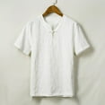 thumbnail image 3 of BOBOGOJP Chemises pour Hommes Coupe Ajustée T-Shirt à Manches Courtes Col Rond (Blanc,G), 3 of 4