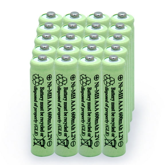 20 Pack Rechargeable AAA Batteries NiMH, High Capacity Low Self-Discharge Triple a Battery