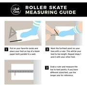 Skate Gear Retro Quad Roller Skates, Holiday Gift for Girls (Graphic Pink/Blue, Womens 9 / Mens 8)