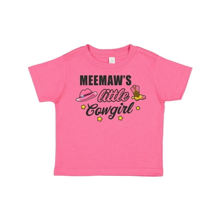 

Inktastic Meemaws Little Cowgirl with Cowgirl Hat and Boots Gift Toddler Toddler Girl T-Shirt