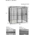 thumbnail image 5 of SENY Heavy Duty Large Walk-in Bird Aviary Cage, 79H x 86W x 62D inches, for Parrots, Macaws, Cockatoos, Reptiles, Dogs, Birds Flight Cage. (Silver Black, Wire Size: 0.14"), 5 of 14