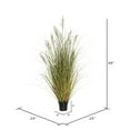 thumbnail image 3 of Vickerman 48" PVC Artificial Potted Green and Brown Grass and Plastic Grass., 3 of 4
