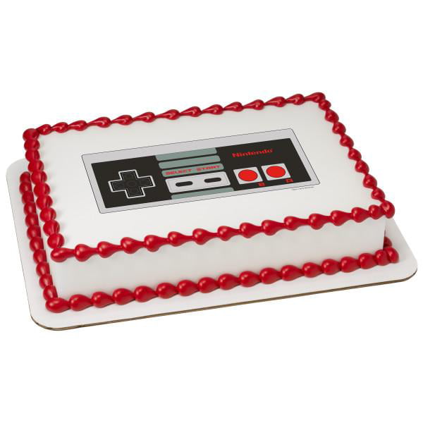 maduro Electrizar túnel Nintendo NES Controller Edible Cake Topper Image 1/4 Sheet - Walmart.com