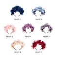 thumbnail image 6 of Baby Girls Flower Cluster Headband Soft Lace Cloth Floral Head Wear for Wedding Party Cute Flower Hair Band for Toddlers Flower Girls,Cyan, 6 of 6