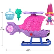 Imaginext Dreamworks Trolls Poppy Figure And Toy Helicopter For Preschool Pretend Play, 4 Pieces