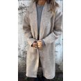 thumbnail image 2 of ZANKLEY Women's autumn and winter lapel long-sleeved casual woolen coat, 2 of 4