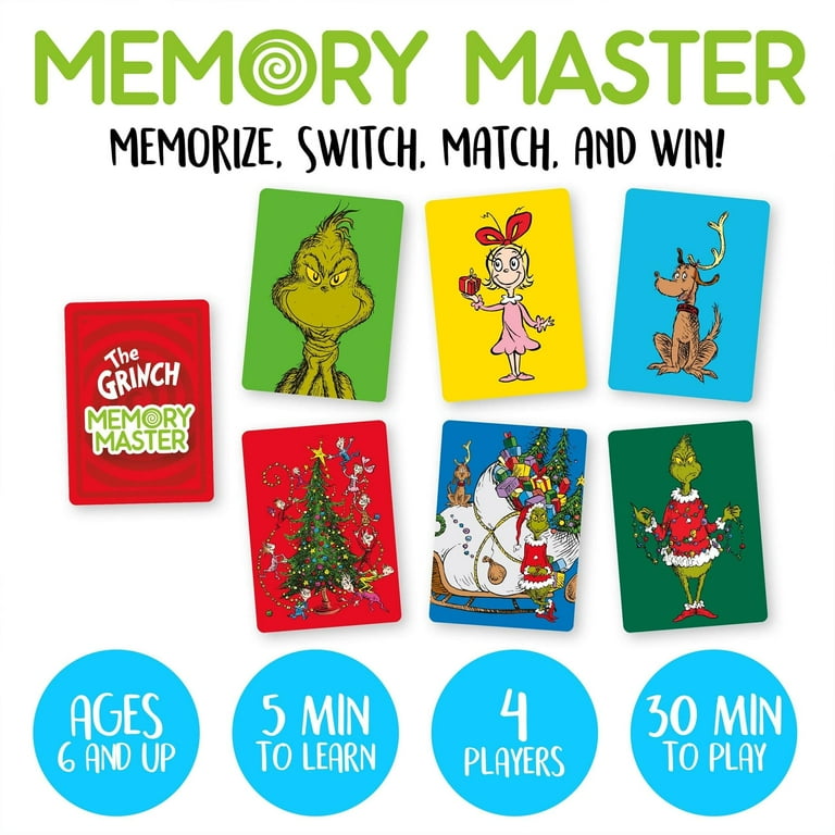 Game - Memory Master Card Game - Dr. Seuss - The Grinch - Walmart.com