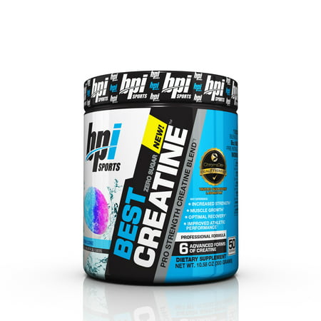 BPI Sports Best Creatine Powder, Snow Cone, 50 (Best Creatine For Women Without Bloating)