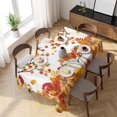thumbnail image 3 of Orange Pumpkins Fall Table Cloth Waterproof Tablecloths, Maple Leaf Thanksgiving Botanical Tablecloth Dining Table Cover for Kitchen Party Tabletop Outdoor, Rectangle Tablecloth 60x120 Inch, 3 of 9