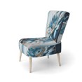 thumbnail image 3 of Designart "Cool Blue Daisy I" Chaise d'Appoint Rembourrée - Fauteuil Traditionnel pour Chambre, 3 of 7