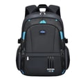 thumbnail image 1 of Primary and Middle School Students Schoolbag Boys Light Large Capacity Backpack Children Burden Relief Spine Protection Backpack - Black, 1 of 1