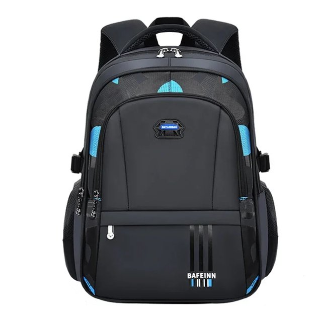 Primary and Middle School Students Schoolbag Boys Light Large Capacity Backpack Children Burden Relief Spine Protection Backpack - Black