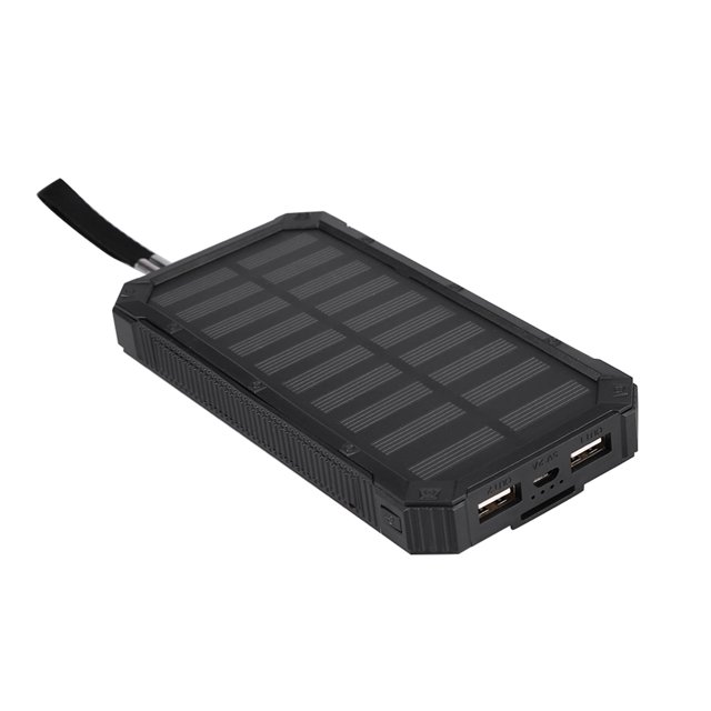 Cargador portátil, banco de energía solar de 20000 mAh, gran capacidad, seguro y ecológico, ideal para exteriores, viajes, hogar y escuela.