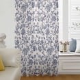 thumbnail image 6 of Blue Floral Leaf Sheer Curtains 45 Inches Long, Retro Farmhouse Plant Tree Branch Light Filering Curtains, Breathable Simi Curtain Privacy Drapes for Kitchen Bathroom Small Window Treatment, 6 of 9