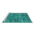 thumbnail image 2 of Ahgly Company Machine Washable Indoor Rectangle Oriental Turquoise Blue Industrial Area Rugs, 5' x 8', 2 of 4