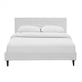 thumbnail image 2 of Modern Contemporary Urban Design Bedroom Queen Size Platform Bed Frame, White, Faux Leather Wood, 2 of 5