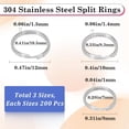 thumbnail image 2 of 1 Box 600Pcs Stainless Steel Split Rings Bulk Split Jump Rings Silver Hypoallergenic Small Keychain Double Loops Round Split Ring for Jewelry Making Supplies Necklaces Bracelet Earrings DIY DIY, 2 of 6