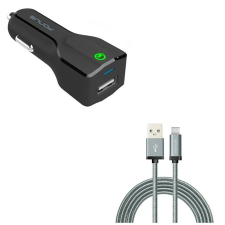 Usb Port Fast 18w Car Charger W Charger Cord Type C 6ft Usb Cable