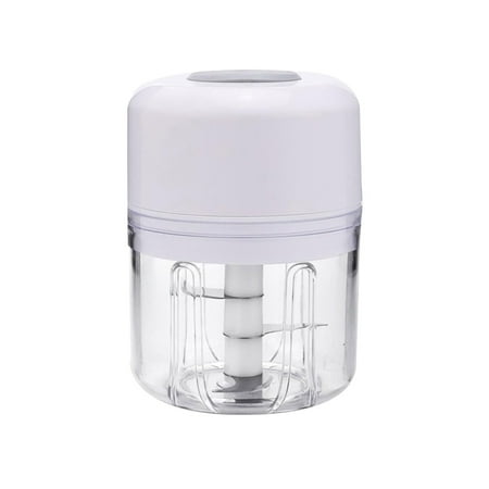 

Meat Mincer Electric Ice Crusher Portable Mini Food Processor Wireless Vegetable Masher with Usb Charging Rainproof Garlic Masher Easy To Use Material for Ice Cubes 250ml for Home & Garden White A