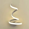thumbnail image 3 of Aplique de pared LED en espiral moderno Apliques de metal acrílico Lámpara para el hogar (luz blanca), 3 of 5