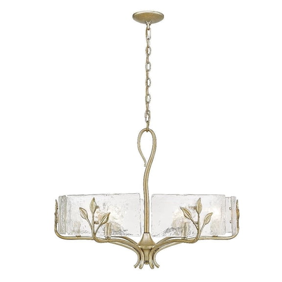 6 Light Chandelier-22.25 inches Tall and 27.75 inches Wide-White Gold Finish Bailey Street Home 170-Bel-5109015