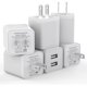 thumbnail image 1 of 6Pack USB Wall Charger, 2.4A Dual USB Port Cube Power Plug Adapter Fast Charging Block Charging Box Brick forfor iPhone , Samsung Galaxy, iPad, AirPods & More $12.90, 1 of 1