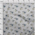thumbnail image 2 of oneOone Polyester Lycra Dusty Blue Fabric Stripe|Leaves & Floral Artistic Quilting Supplies Print Sewing Fabric By The Yard 56 Inch Wide, 2 of 4