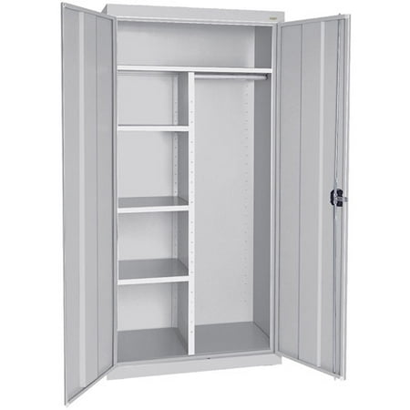 Elite Series Combination Cabinet with Adjustable Shelves, 36"W x 18"D x 72"H, Dove Gray