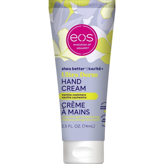 eos Shea Better Ultra Derm Hand Cream, Vanilla Cashmere, Instant Hydration & Protection, 2.5 fl oz