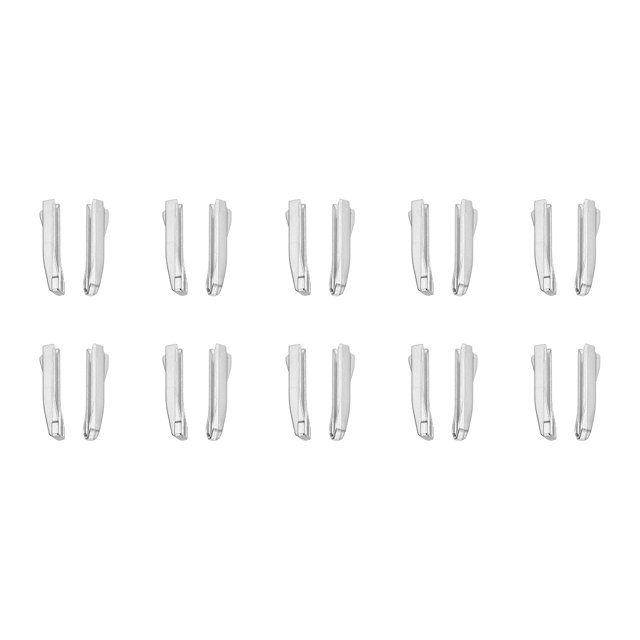 Kits de reparación de cremallera Unique Bargains 10 juegos doble Abrir Tono Plateado #8