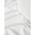 thumbnail image 3 of White Short Sleeve Shirt Dress With Collared Neck And Button Front, Fit & Flare Silhouette For Summer, 3 of 5