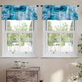 thumbnail image 2 of LALILO Kitchen Curtain Valance Sea Water Ship Trail With Rod Pocket Window Curtain 52"x 18" Set of 2, 2 of 5