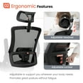 thumbnail image 4 of Neo Chair High Back Ergonomic Desk Chair Office Chair, Breathable Mesh Desk Chair with Adjustable Lumbar Support and Headrest, Black, 4 of 8