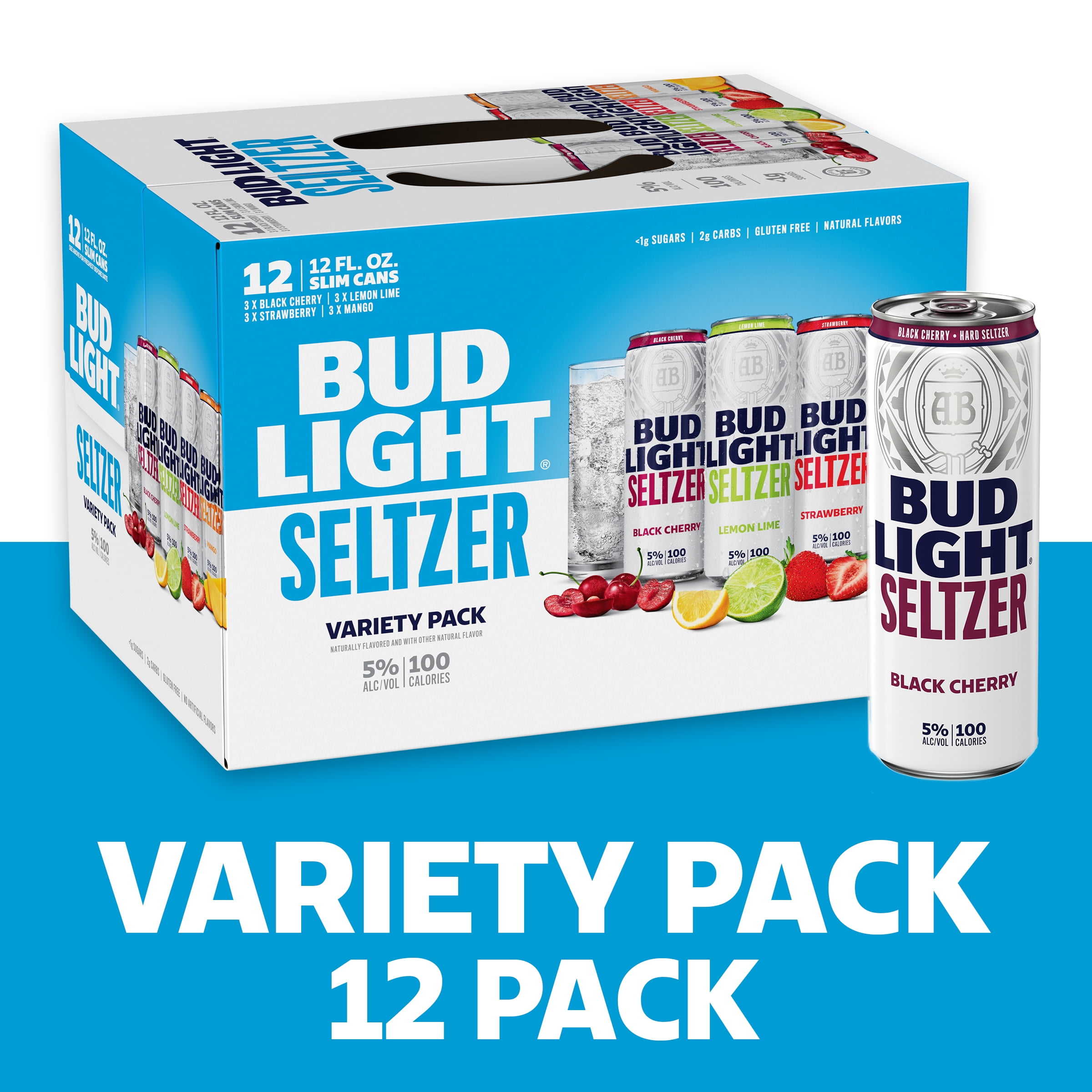 Bud Light Seltzer Variety Pack Gluten Free Hard Seltzer 12 Pack 12