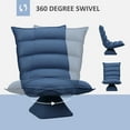 thumbnail image 4 of HOMCOM Swivel Floor Chair with Back Support, Microfiber Adjustable Video Gaming Chair for Reading, Lounging, Meditating, Blue, 4 of 9