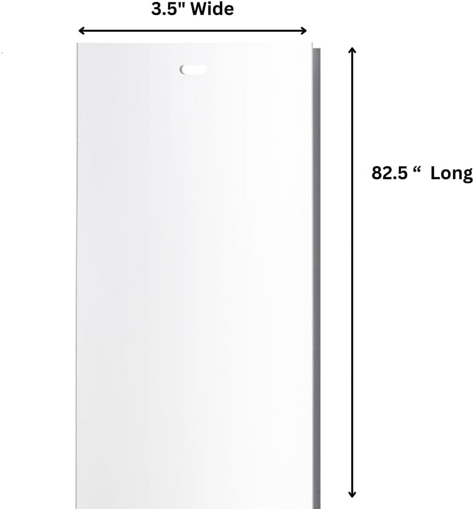White Vertical Blinds Replacement Slats, for Doors and Windows. Easy Install Standard Replacement, 82.5” Long (2)